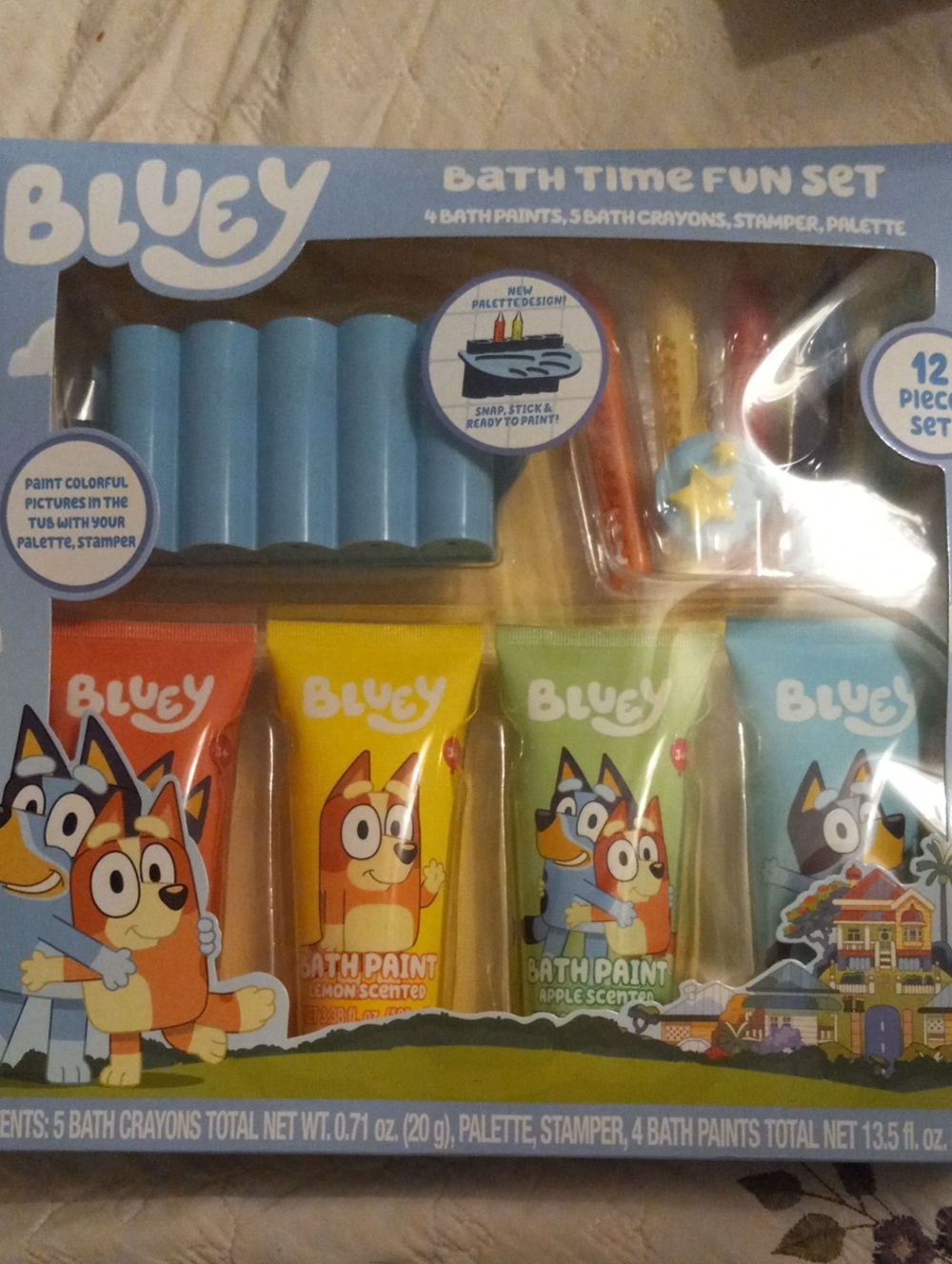 Bluey Kids Bath Paint Set - Multicolor Bath Paints & Crayons